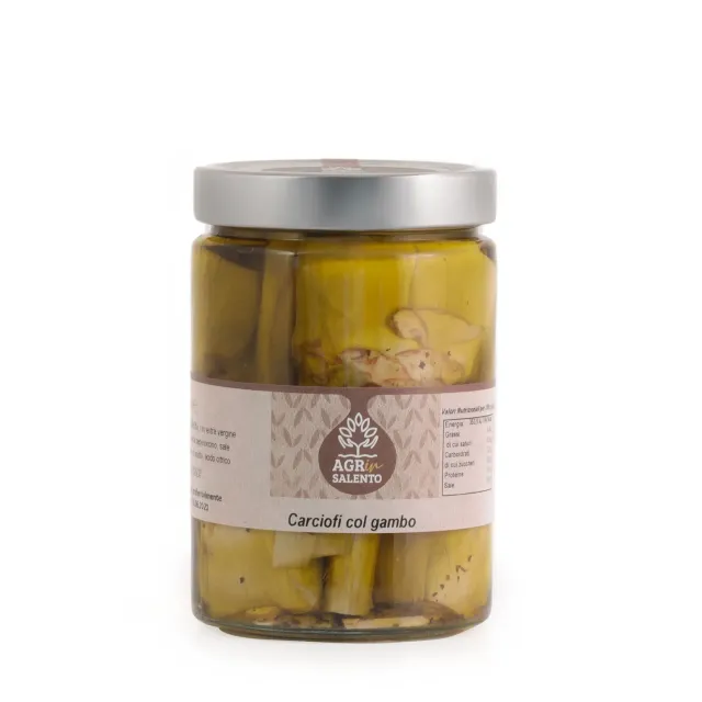 Agrinsalento Carciofi col Gambo Sottolio